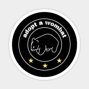 Adopt a wombat, a message to save endangered species Magnet